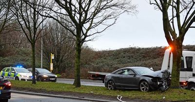 Audi crashes into tree after driver suffers 'medical episode' at the wheel
