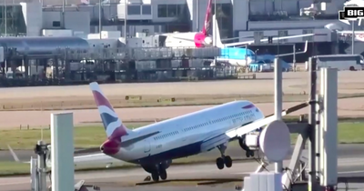 Aberdeen flight aborts landing on runway during Storm Corrie in heart-stopping clip