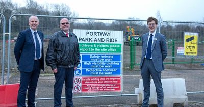 Portway Park and Ride station in Shirehampton is under construction