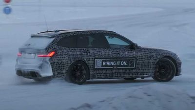 BMW M3 Touring Spied On Video Slipping And Sliding In The Snow