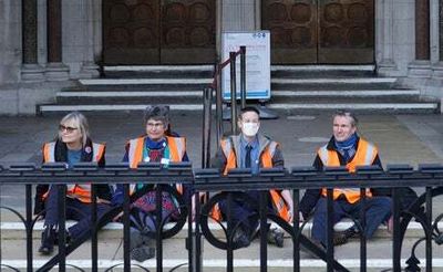 Insulate Britain activists glue themselves in High Court protest