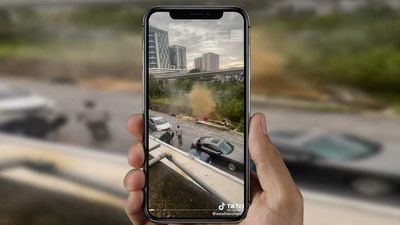 Dramatic Video Captures Landslide Devouring Cars In Malaysia