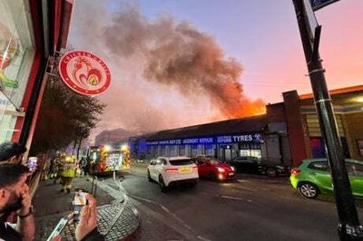 Firefighters tackle huge blaze near Acton Town station