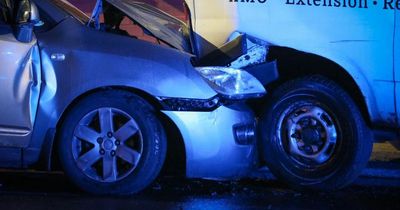 Car smashes into parked van following 'police chase' in Gorton