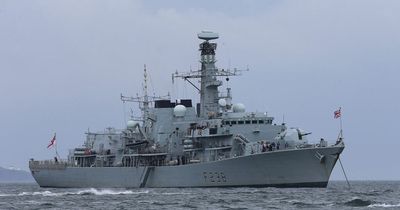 Royal Navy warship tracking two Russian naval vessels in English Channel