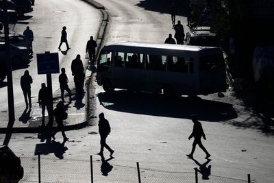 Lebanon's taxi, bus and van drivers block roads in protest