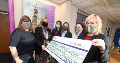 Lanarkshire building society's latest donation takes overall fundraising for hospice to more than £23,000 in 10 years