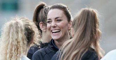 'I've got my kit on' - Kate takes to training on the rugby pitch as she enjoys new role