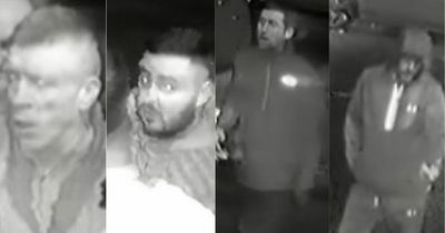 Images of four men released by police after racially aggravated assault in Newcastle