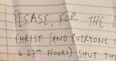 Angry neighbour demands randy couple 'see a therapist' in handwritten note