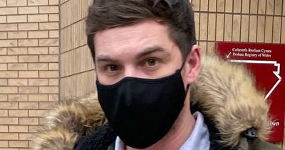 A dad drove a BMW into lamppost and blamed his partner