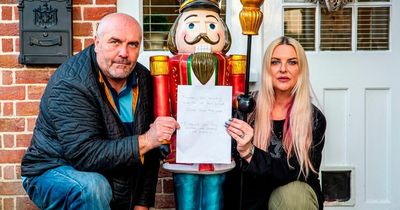 Couple's 'kidnapped' £250 garden ornament returned with sinister note attached