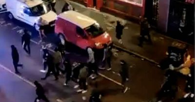 Dramatic footage captures huge street brawl as chaos ensues ahead of Celtic vs Rangers