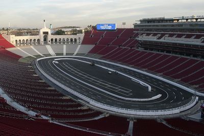 Watch the L.A. Coliseum race track being built in 60 seconds