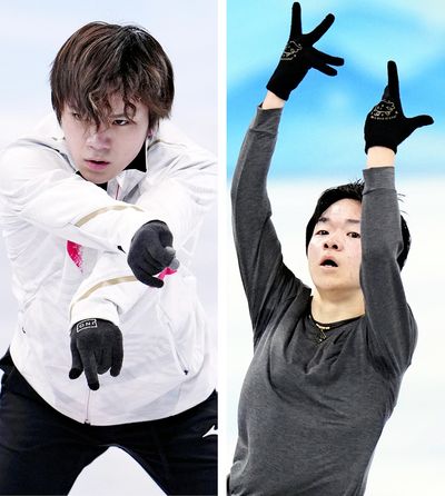 Figure skaters Uno, Kagiyama practice at Beijing venue for first time