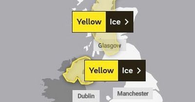 UK weather warning issued by Met Office with yellow alert for ice across Britain