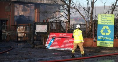 Nottingham fire: Investigation into cause of huge fire at recycling centre on hold due to asbestos