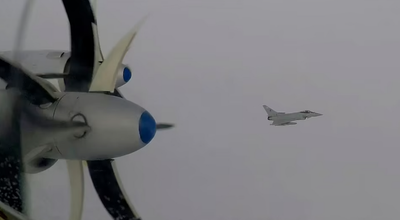 Incredible moment RAF Typhoons intercept four Russian ‘bear’ bombers near UK airspace