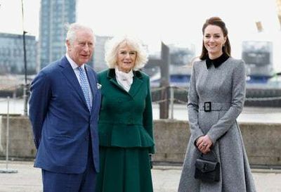 Kate joins Charles and Camilla for rare joint engagement at Docklands arts centre visit