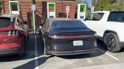 EV Encounter: Rivian R1T, Lucid Air And Ford Spotted Charging Together
