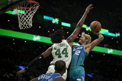 WATCH: Celtics’ Robert Williams III nails crucial block against PJ Washington’s attempted buzzer-beater to secure win vs. Hornets