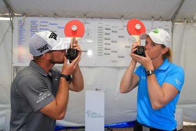 Players, caddies have fun playing a different game at LPGA Drive On Championship