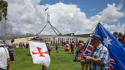 Canberra's 'cloaked' far-right seizes on COVID protests