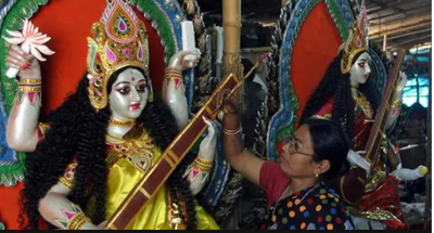 Saraswati Puja: Idol makers expect good sales this year after suffering losses due to COVID earlier