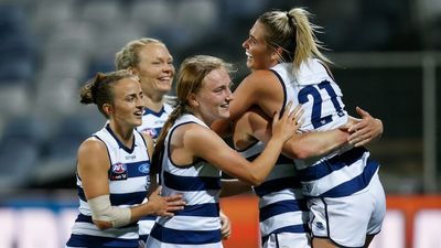 Geelong break home drought with victory over West Coast