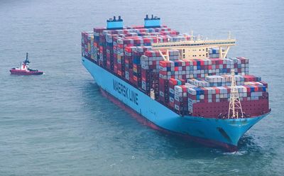 Container ship towed free after running aground off Germany