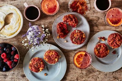 Rukmini Iyer’s recipe for Valentine’s beetroot, feta and rosemary breakfast muffins