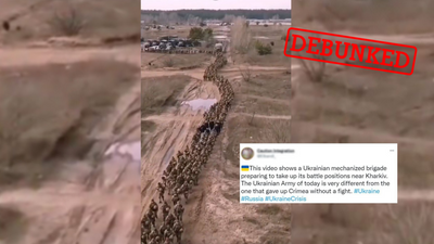 This video does not show the Ukrainian army ready for conflict in 2022