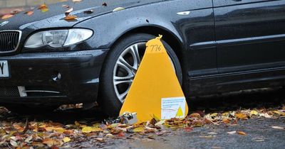 Blackspots for parking fines in Ireland with one main shopping street at the top