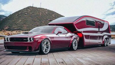 Dodge Challenger Is Ready To Camp In Style With Sleek Travel Trailer