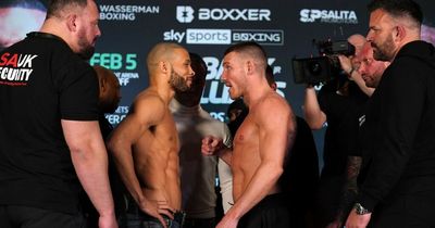 Tense scenes unfold at Chris Eubank Jr v Liam Williams final face-off at Cardiff's City Hall