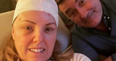 Martin King's wife Jenny McCarthy gives positive update as she returns home after brain tumour surgery