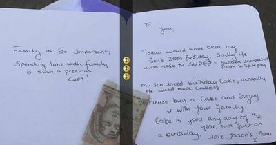 Woman 'emotional' after being handed card from stranger in street