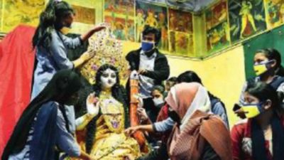 West Bengal: With Saraswati Puja, kids take another step back to old routine