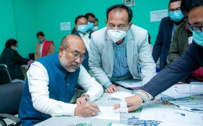 Manipur Assembly election 2022 | CM Biren Singh files nomination from Heingang constituency