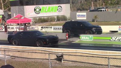 Jeep Trackhawk Drag Races Dodge Challenger In A Battle Of The Hellcats