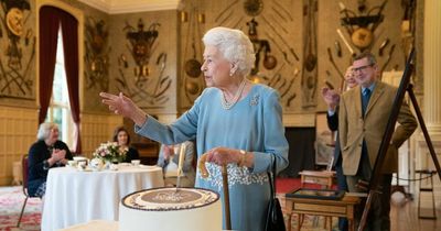 Queen beams as she marks 70 year reign with surprise royal reception at Sandringham