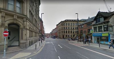 Pedestrian hit by bus in Manchester city centre