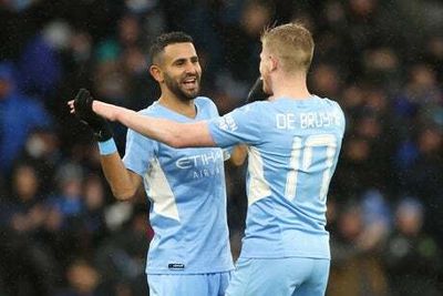 Riyad Mahrez double helps Man City past Fulham as Frank Lampard sees off Brentford on Everton bow