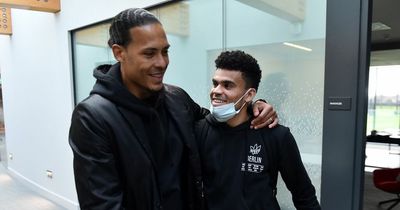 Luis Diaz's four-word reaction to meeting Virgil van Dijk at Liverpool training ground