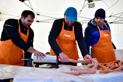 No politics, just blood and brandy at Hungarian butchers' festival