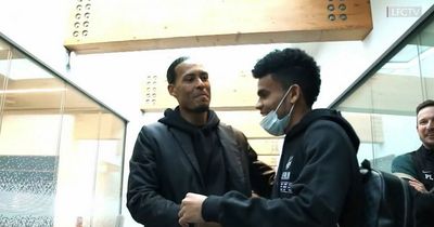 Luis Diaz's hilarious reaction after meeting Virgil van Dijk for first time