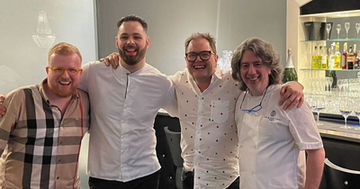 Alan Carr enjoys lunch at top Belfast restaurant on visit for Waterfront Hall gigs