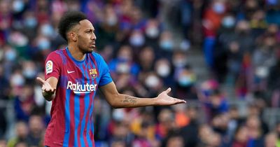 Pierre-Emerick Aubameyang makes Barcelona debut but teammate's red card mars crucial victory