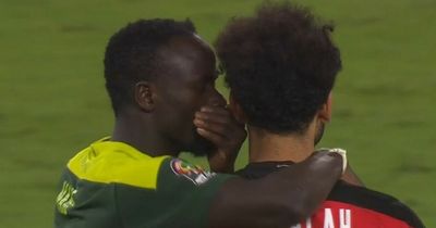 Sadio Mane in heartwarming moment with Mo Salah after Senegal beat Egypt in AFCON final