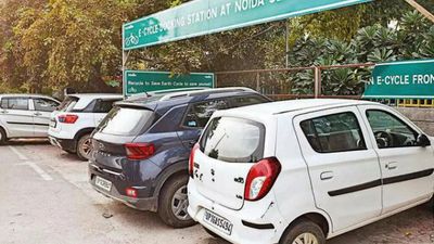 Noida: E-bikes yet to roll out 2 years on, dock stations now used to park cars